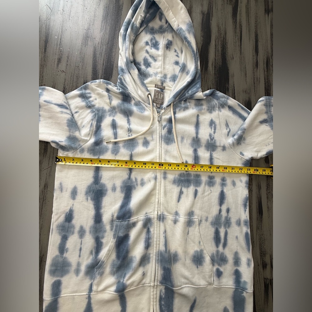 GAP Blue and White Tie Dye Hoodie - Picture 3 of 5